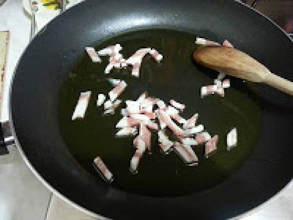 Pennoni guanciale, gamberi e tartufo - Preparazione tappa 1