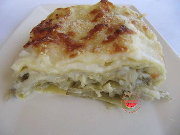 Lasagne ai carciofi vegetariane - Preparazione tappa 2