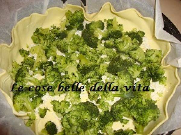 Torta salata con broccoletti e salsiccia - Preparazione tappa 3