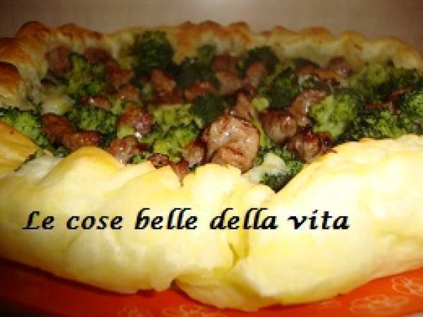 Torta salata con broccoletti e salsiccia - Preparazione tappa 5