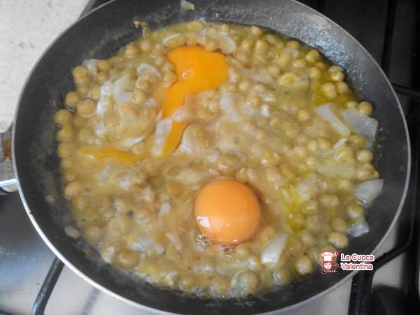 Piselli con uova - Preparazione tappa 3
