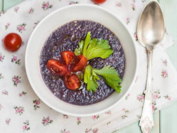 Zuppa di cavolo viola con quinoa real - Preparazione tappa 3