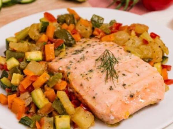 Salmone con verdurine - Preparazione tappa 1