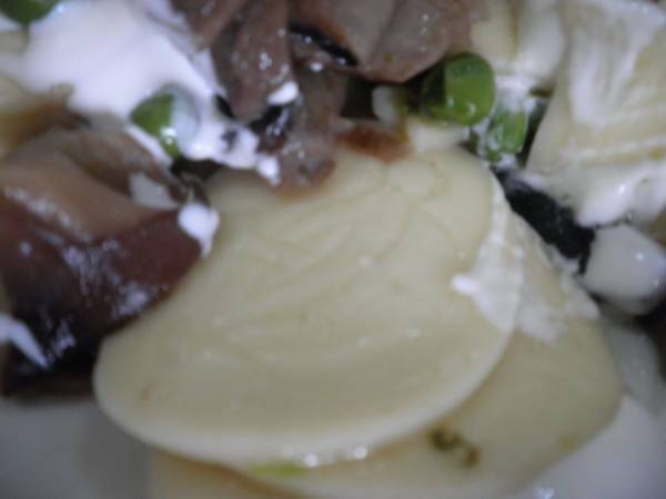 Croxetti bianchi del Pastificio Artigianale Fiore con panna funghi e piselli - Preparazione tappa 1