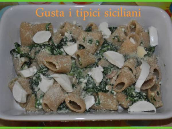 Rigatoni Integrali al forno con spinaci e ricotta - Preparazione tappa 3