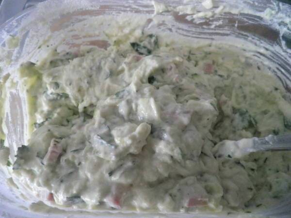 Frittelle di zucchine ricotta e mortadella - Preparazione tappa 1