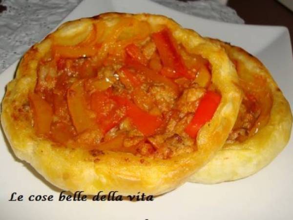 Mini tortine salate con peperoni e tonno - Preparazione tappa 2