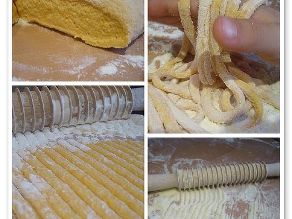 Pici di zucca con pesto di carciofi - Preparazione tappa 1