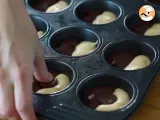 Tappa 6 - Muffin bicolore con cuore fondente al cioccolato