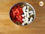 Tappa 2 - Pasta fredda con feta, olive nere e pomodori