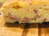 Tappa 5 - Plumcake salato con provola fresca di bufala e prosciutto crudo di Parma. Gluten free.