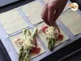 Tappa 4 - Involtini di pasta sfoglia con asparagi e prosciutto