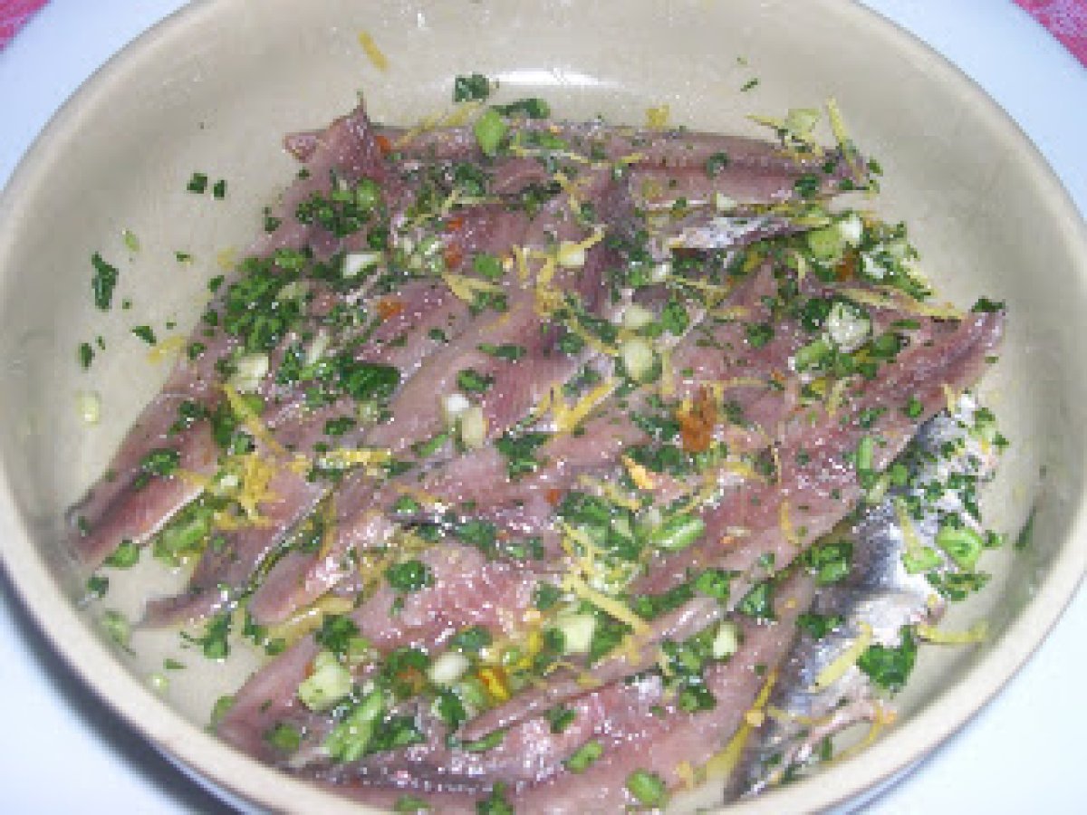 Acciughe salate per antipasto