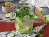 Acqua aromatizzata al cetriolo, lime, menta e zenzero, foto 2