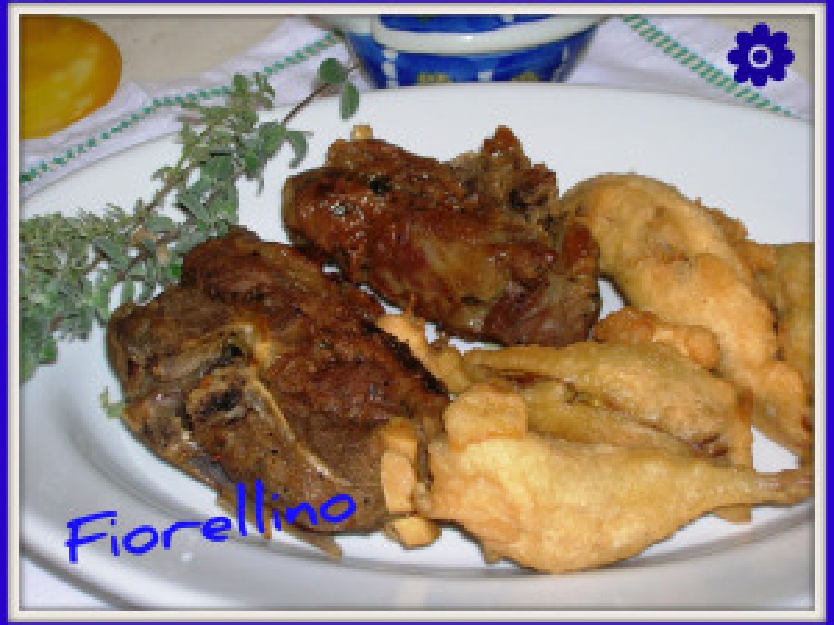 Agnello alla maggiorana e ?timo al limone? con carciofi fritti