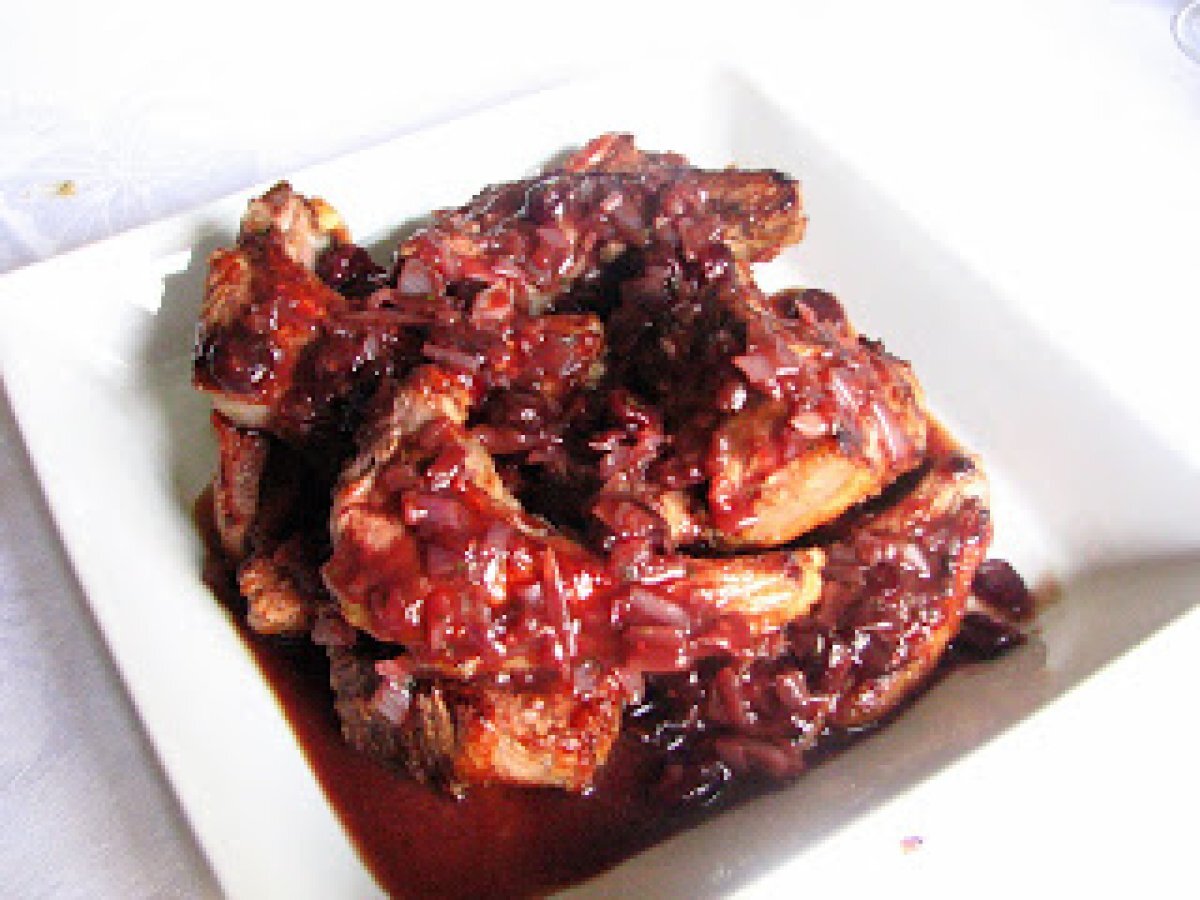 Agnello in salsa di ciliegie e Porto ? Rack of Lamb with dried cherries and Port Sauce