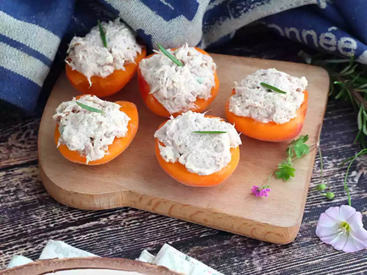 Albicocche ripiene con tonno e rosmarino - foto 5