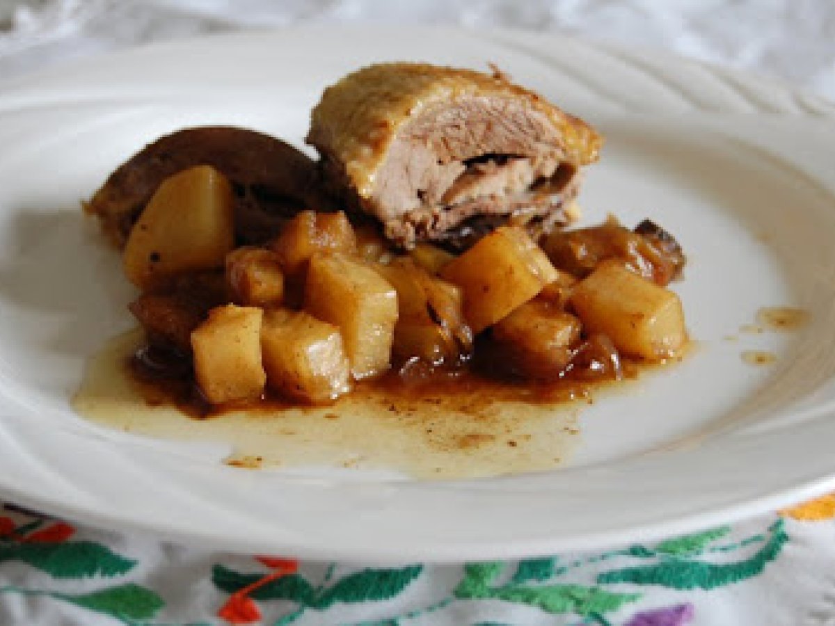 Anatra al marsala con sedano rapa
