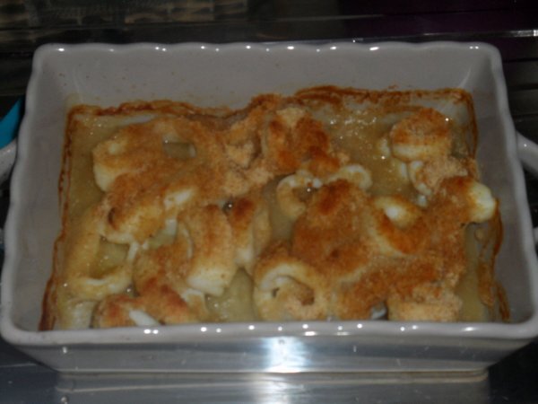 Anelli di calamaro gratinati