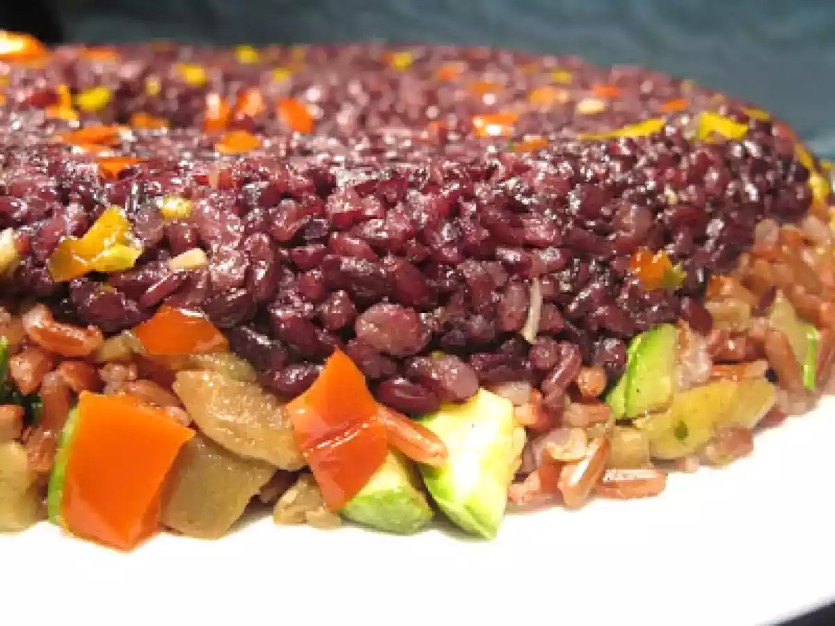 Anello di riso bicolore alle verdure - foto 14