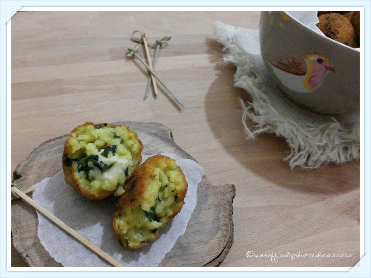 Arancini spinaci e zafferano