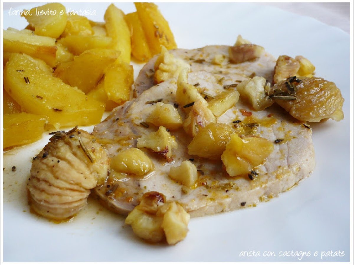 Arista con castagne e patate