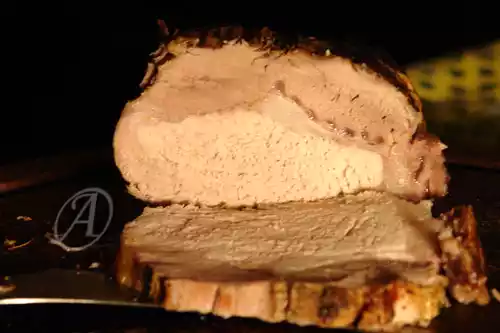 Arrosto di maiale al limone. ceafa de porc cu lamaie