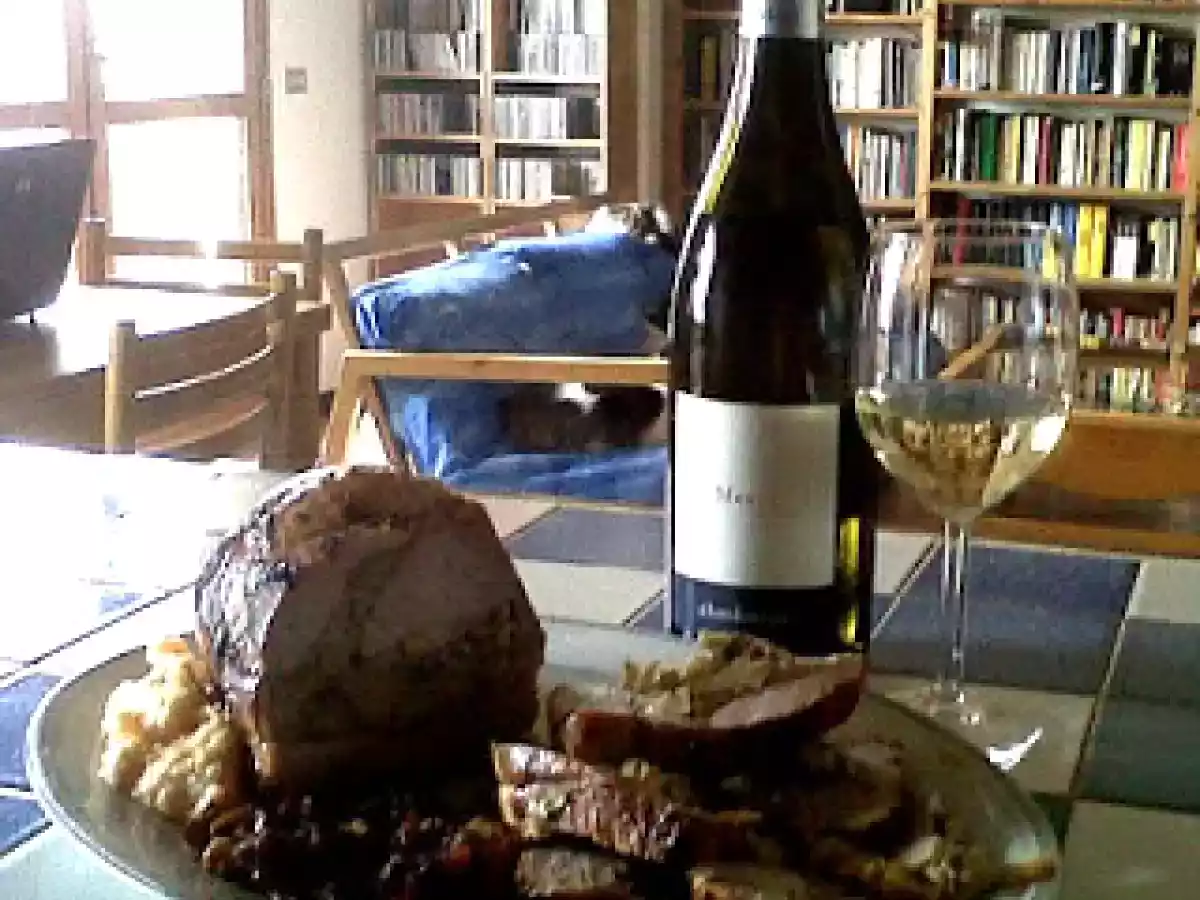Arrosto di maiale con anacardi e mele e lo Chardonnay di Meroi