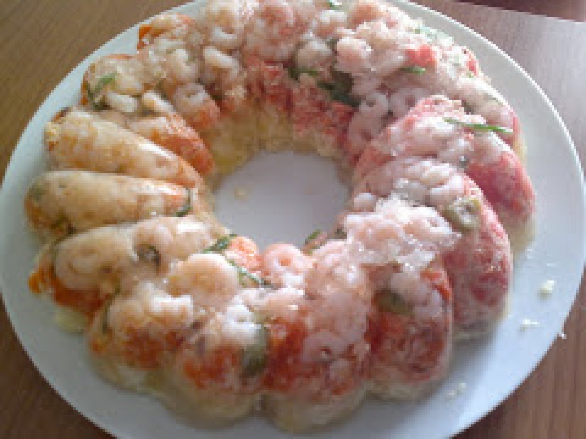 Aspic con salmone e gamberi