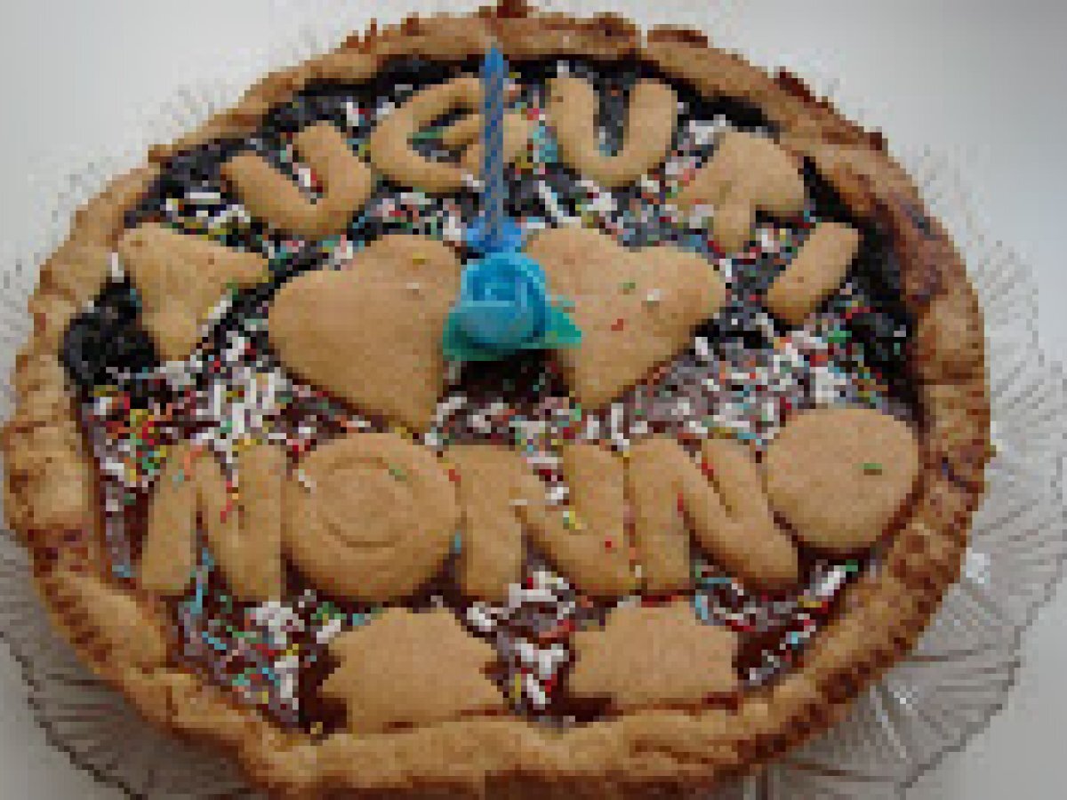 AUGURI NONNO. CON UNA CROSTATA ALLA MARMELLATA