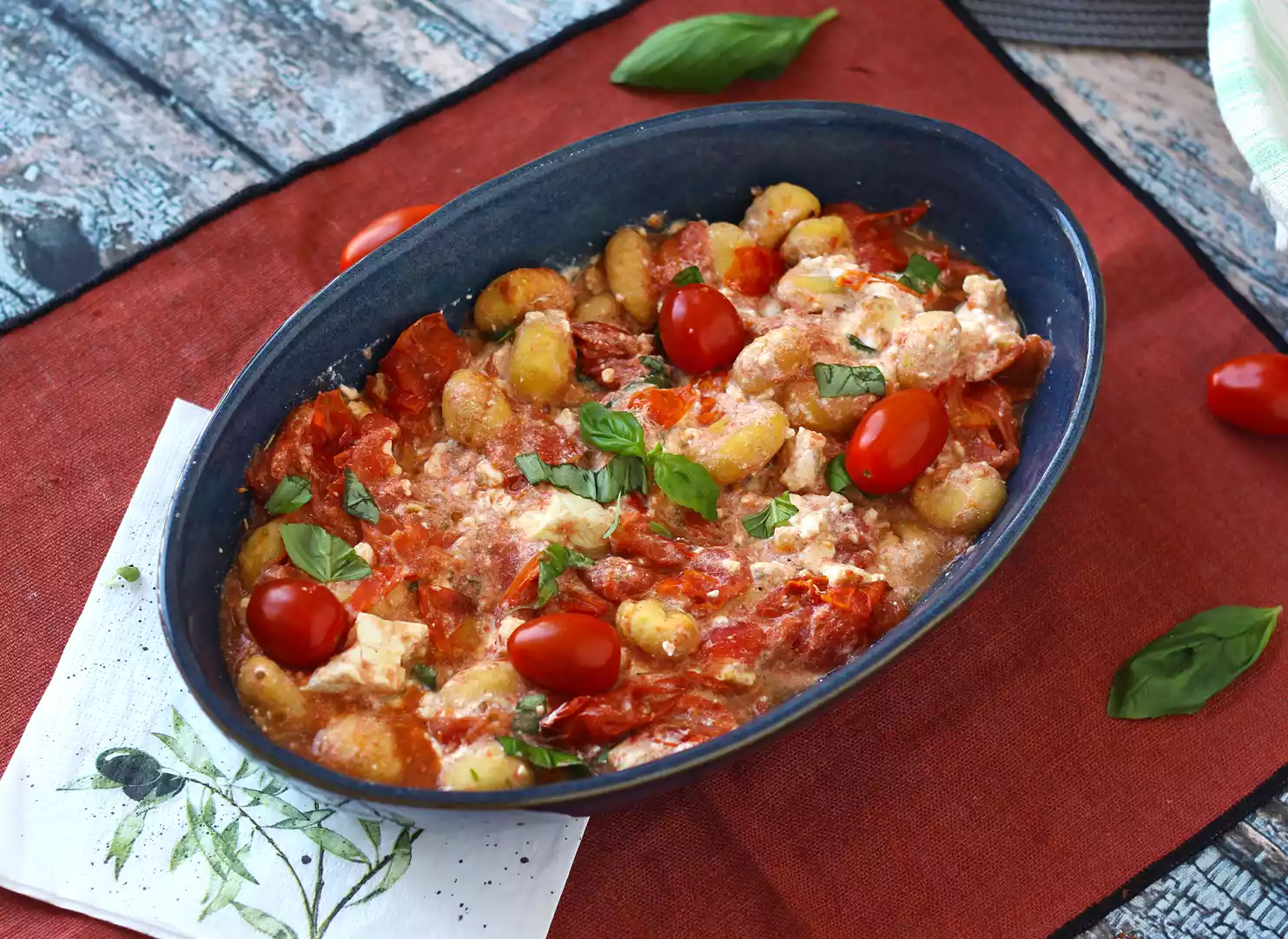 Baked feta gnocchi in friggitrice ad aria, un piatto super veloce per pranzo o per cena!
