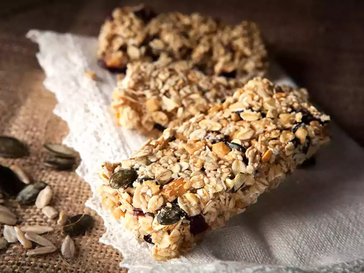 Barrette ai cereali e mirtilli rossi