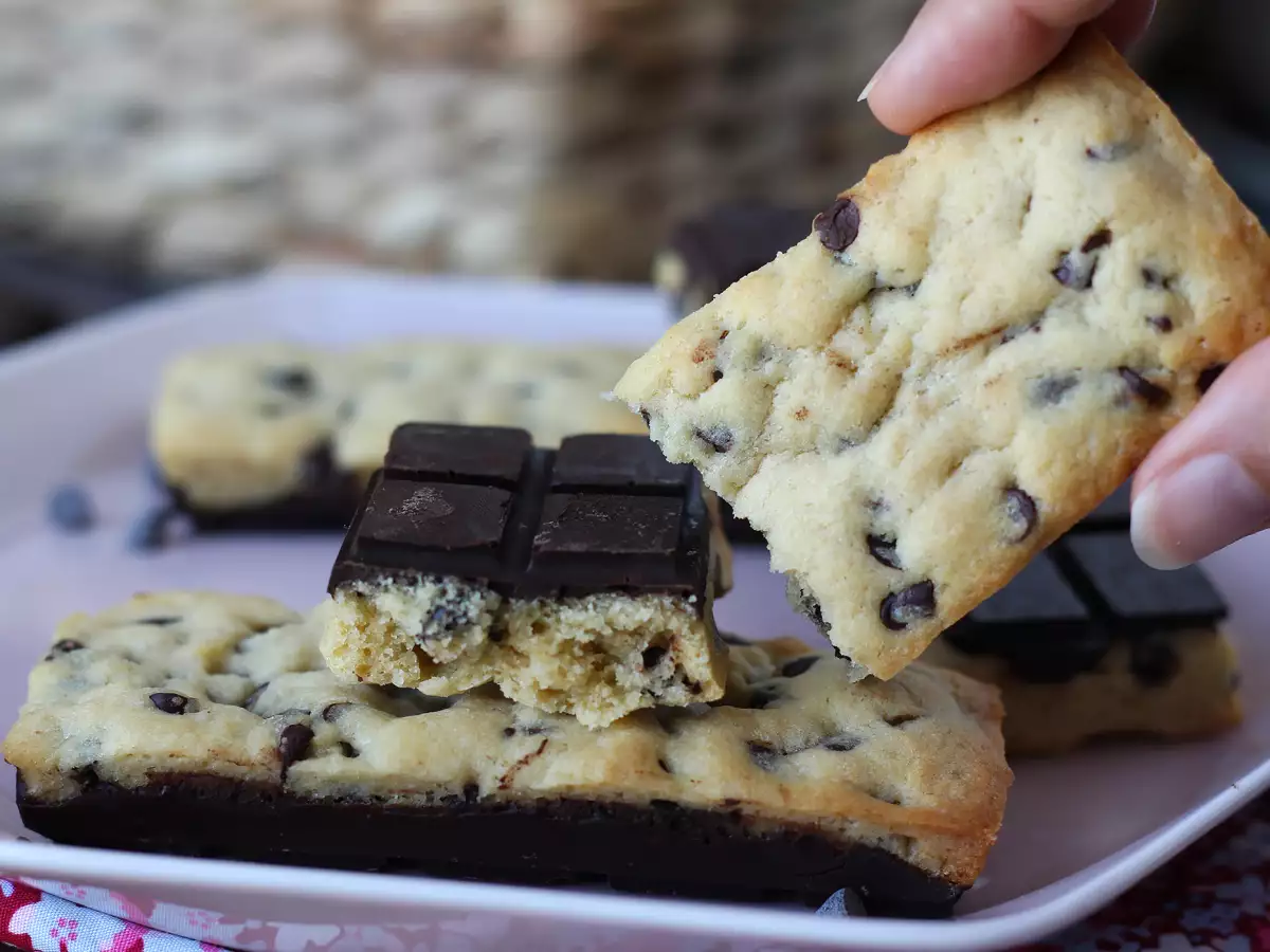 Barrette cookie al cioccolato, morbide e croccanti allo stesso tempo - foto 4