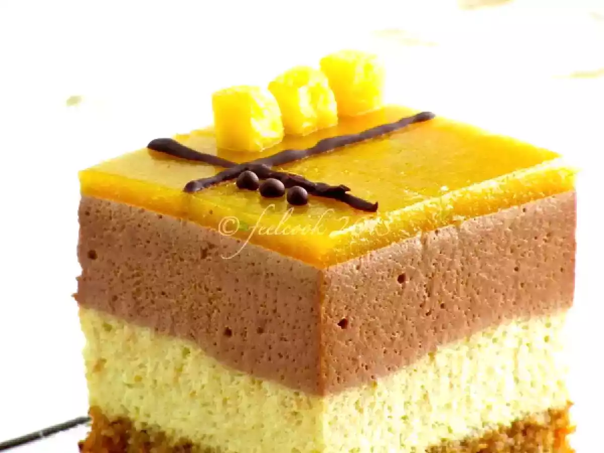 Bavarese al gianduia, mango e pan di spezie - foto 2