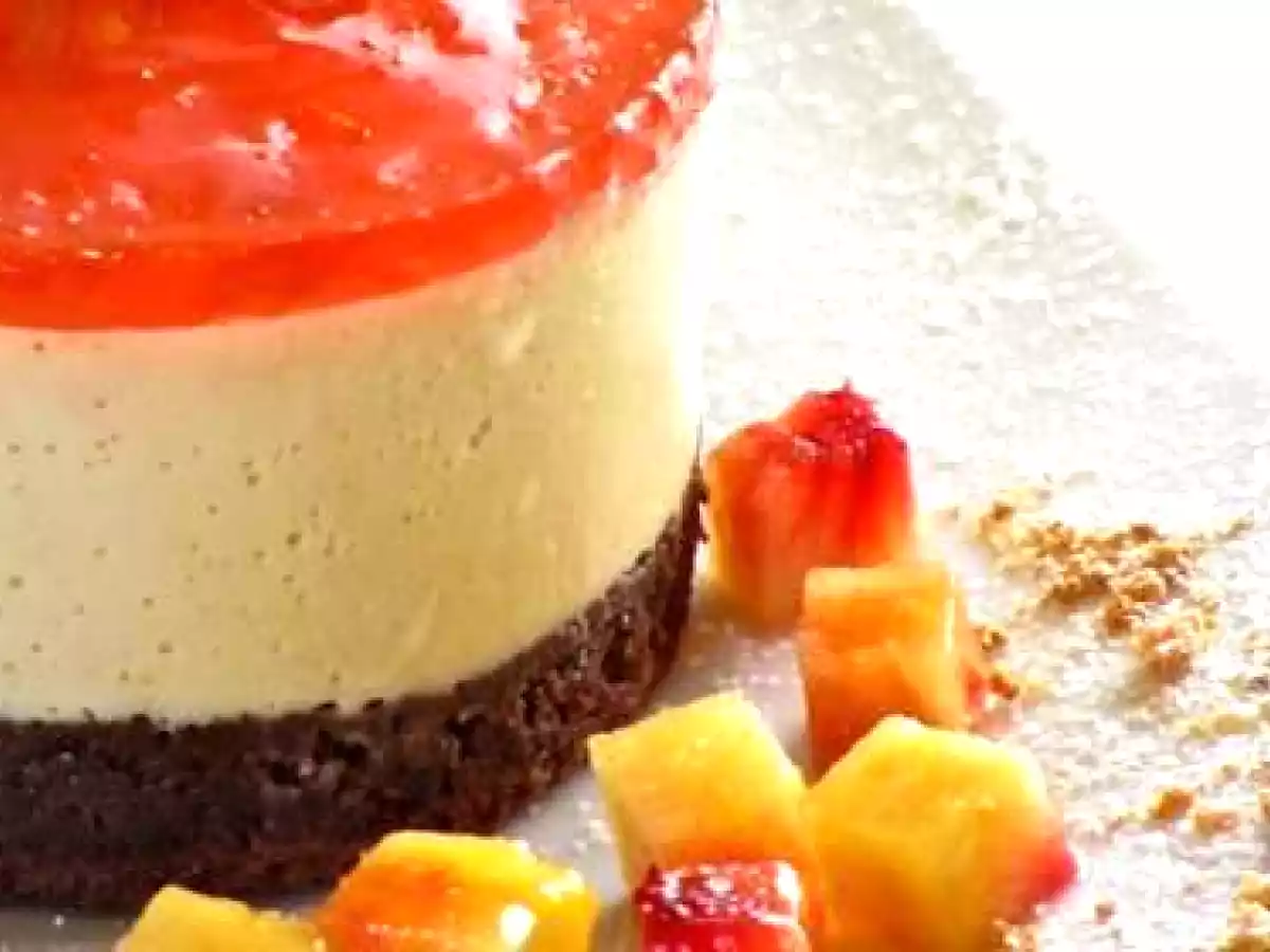 Bavarese di pesche al Moscato