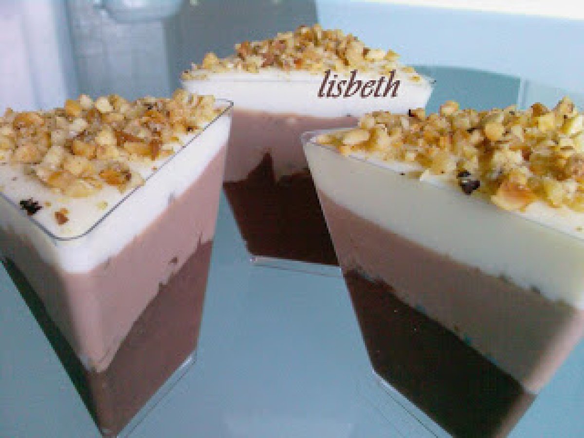 Bicchierini con tris di ganache
