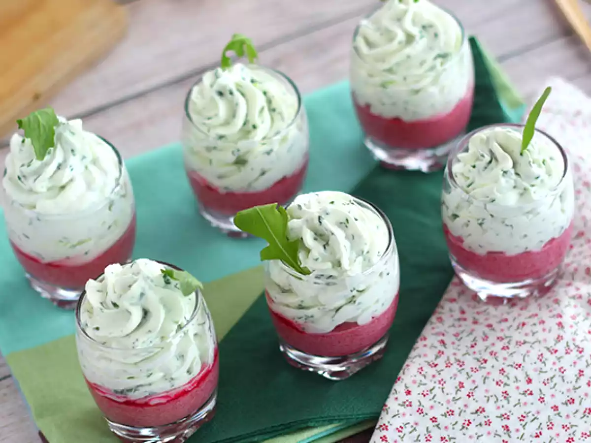 Bicchierini di barbabietola e mousse di rucola - foto 3