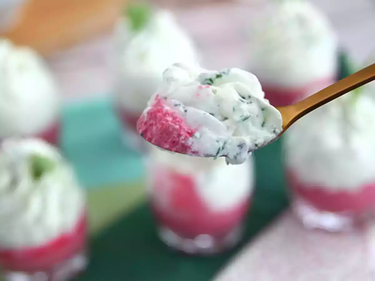 Bicchierini di barbabietola e mousse di rucola - foto 4