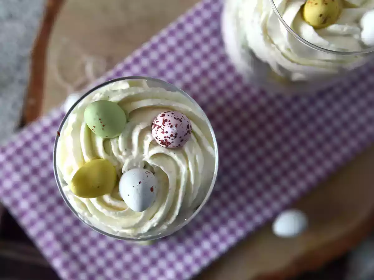 Bicchierini di Pasqua con brownie e crema al mascarpone - foto 3