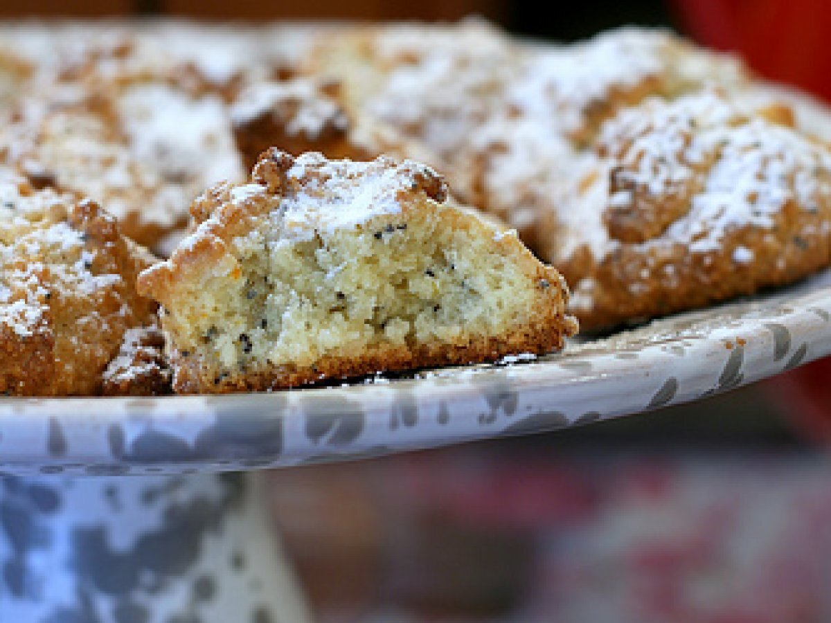 Biscotti al cocco e ai semi di papavero e mandorle