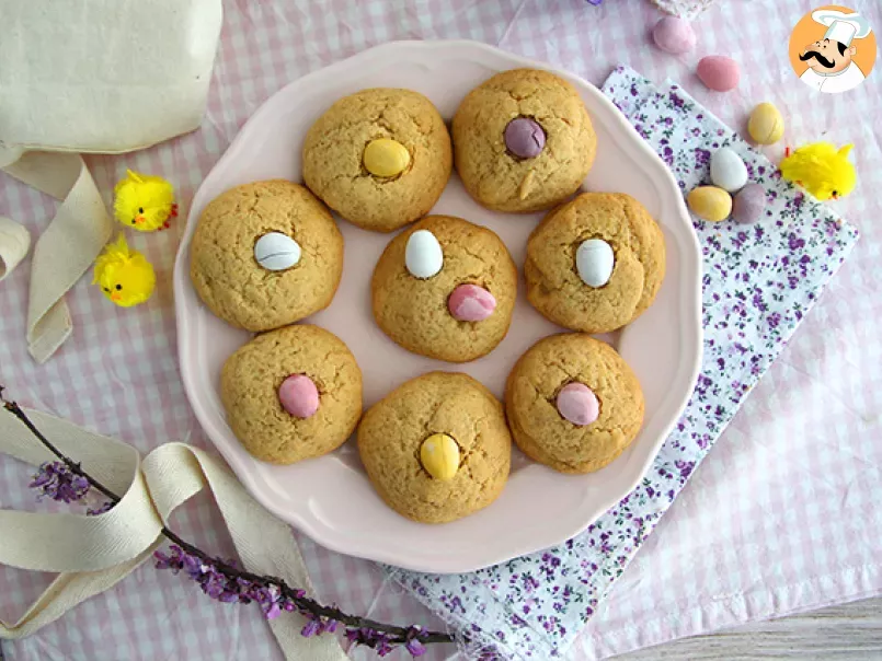 Biscotti di Pasqua con ovetti di cioccolato - foto 3