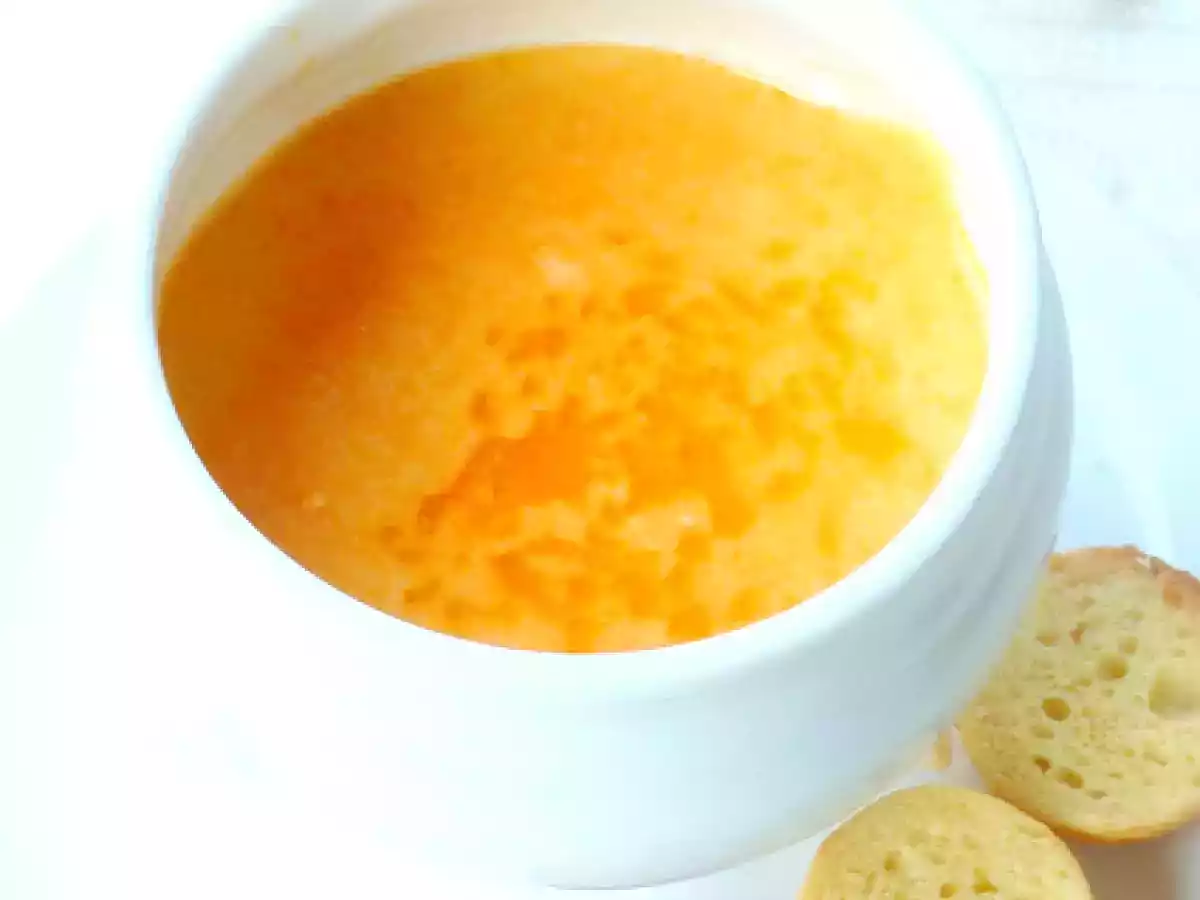 Bisque di gamberi all'arancia e zafferano