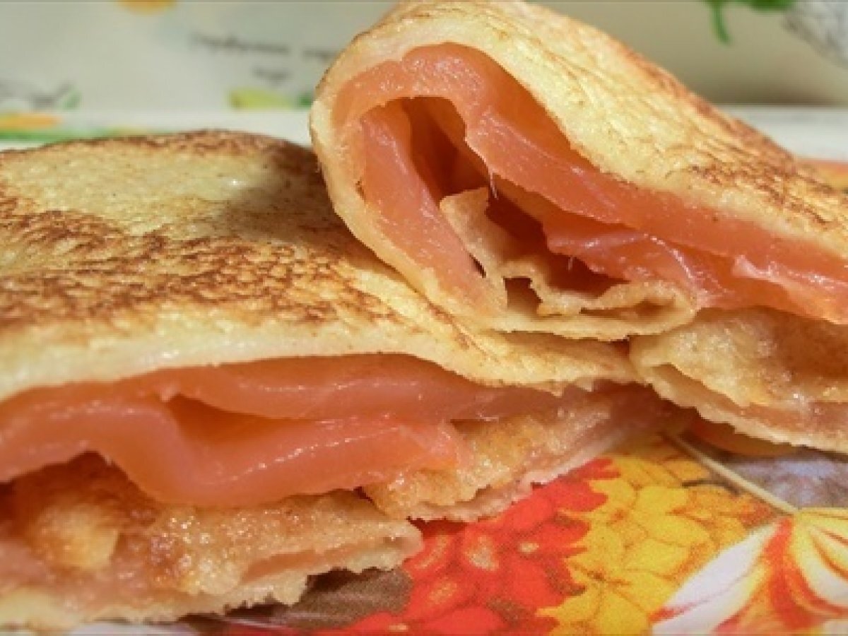 Bliny (crepes) con salmone affumicato