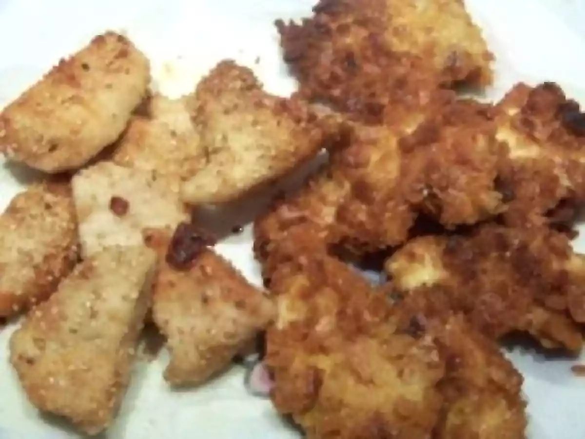 Bocconcini croccanti di pollo al sesamo e ai semi di lino