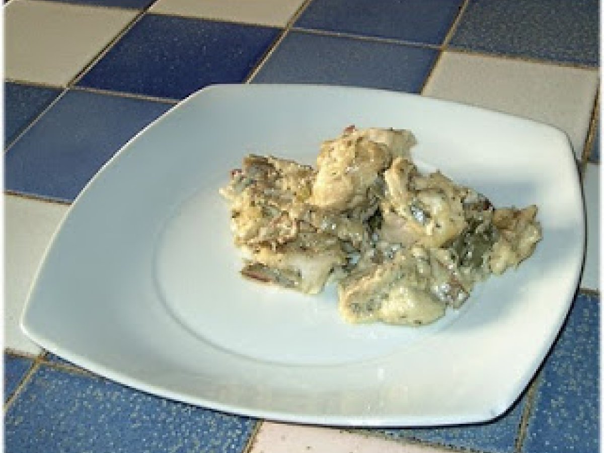 Bocconcini di pollo ai carciofi