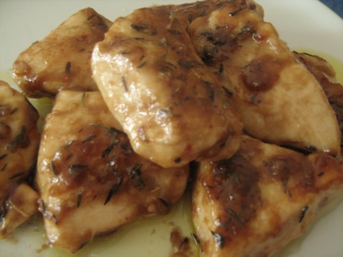 Bocconcini di pollo in salsa Worchester