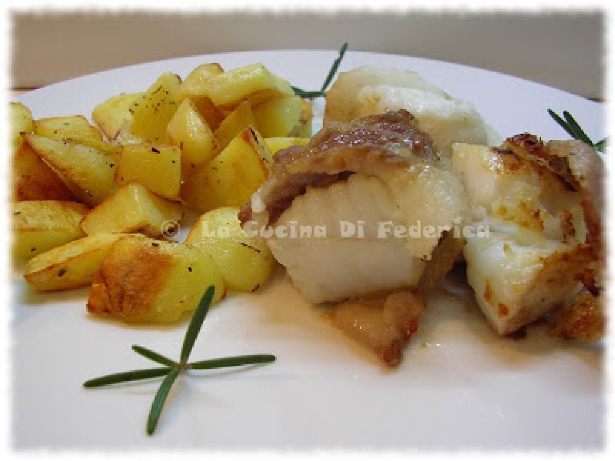 Bocconcini di rana pescatrice con guanciale