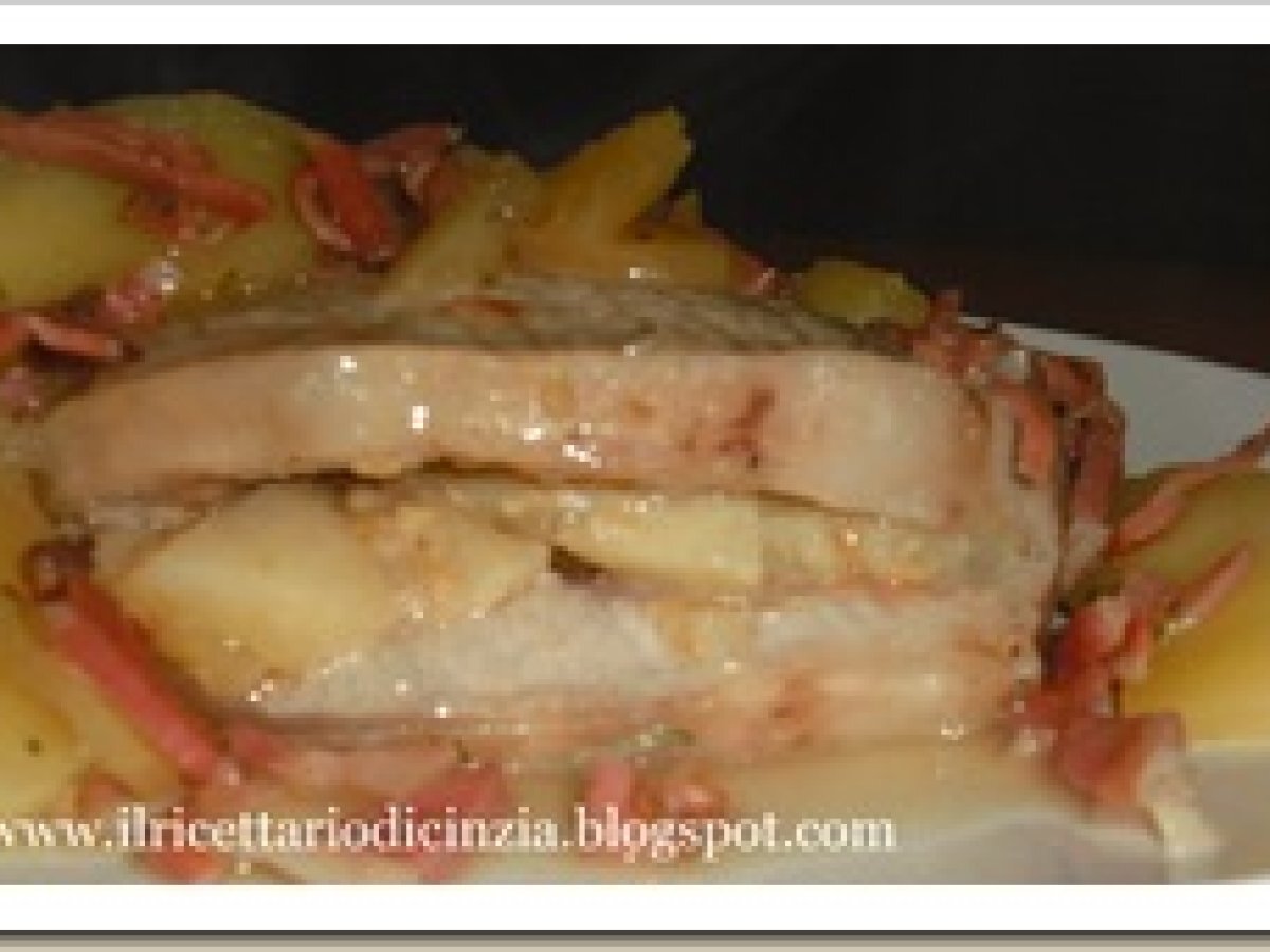 Braciole di maiale farcite con le mele