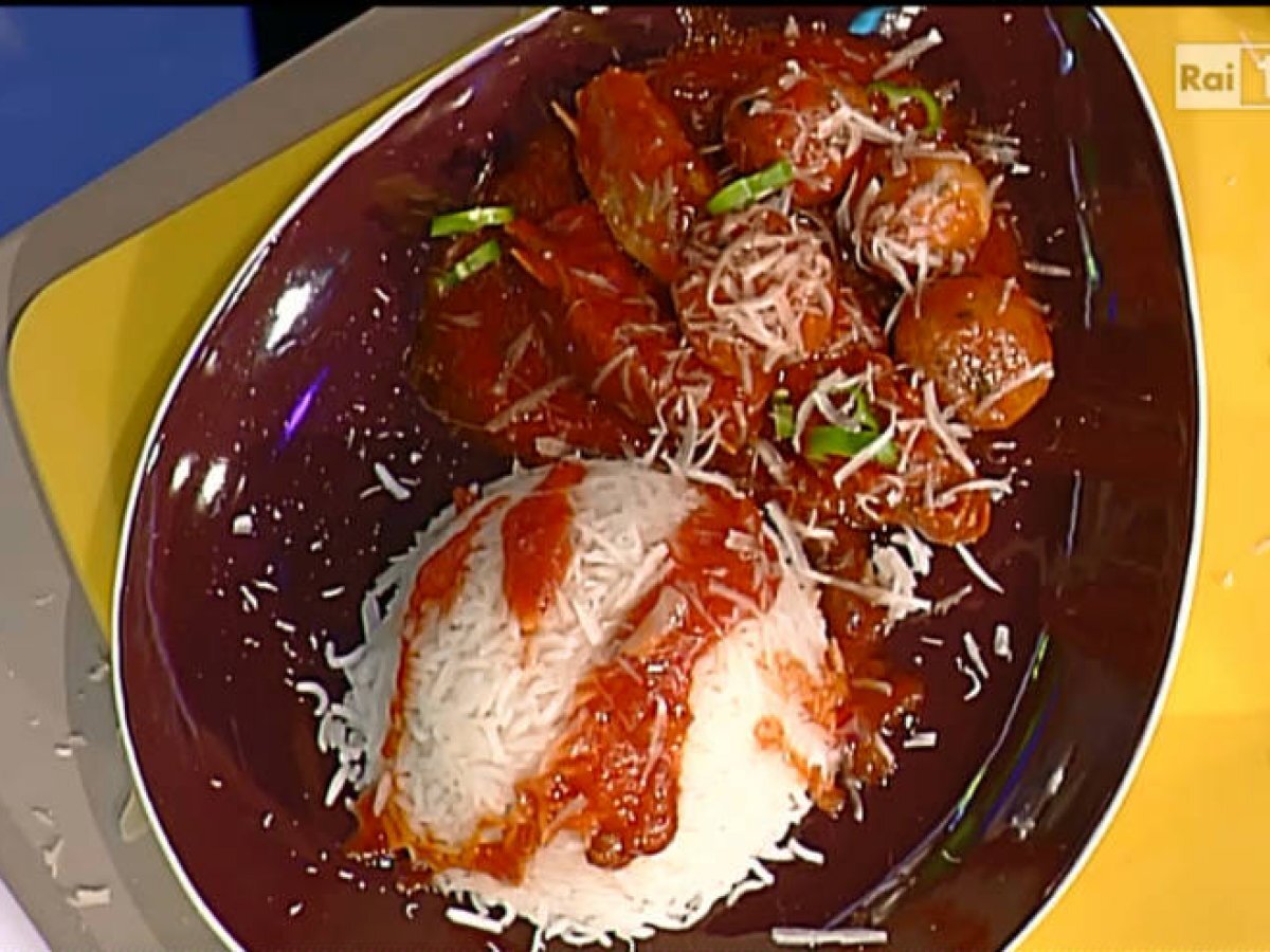 Braciole e polpette con riso basmati