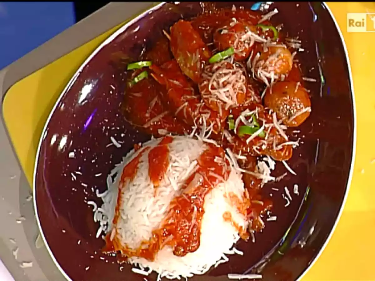 Braciole e polpette con riso basmati